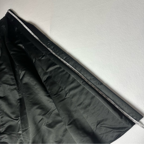 NWT Black Full Length Satin Beaded Two-Piece Formal Gown - Picture 12 of 16